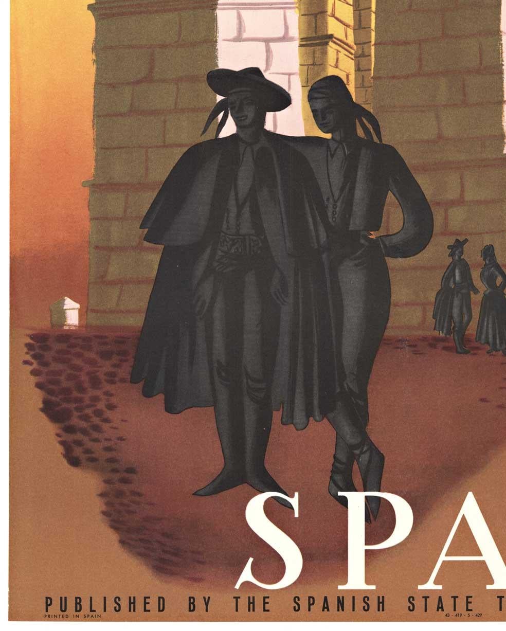Original Original-Reiseplakat „Spain“ aus dem Jahr 1943  Delpy im Angebot 1