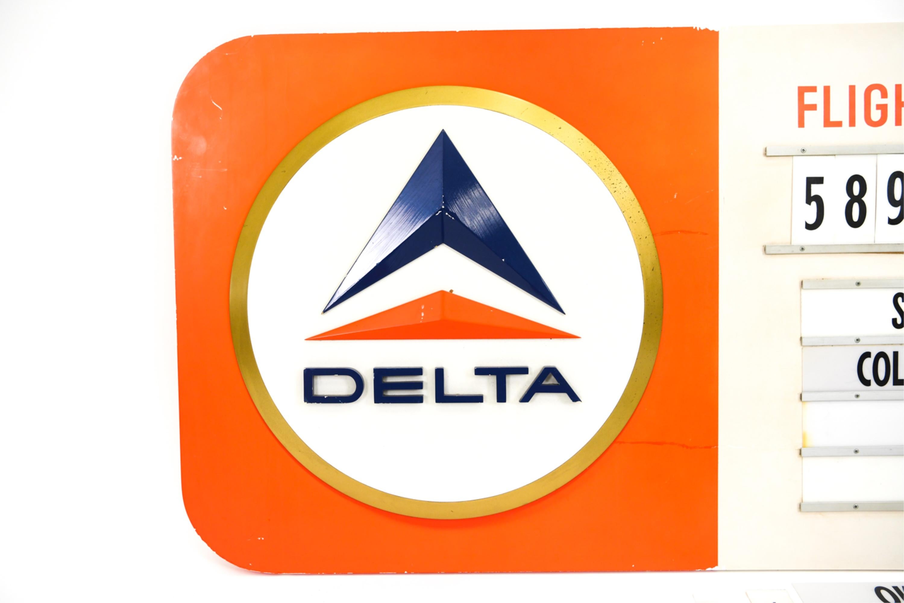 Delta Airlines Terminal Flight Board, C. 1960's 4