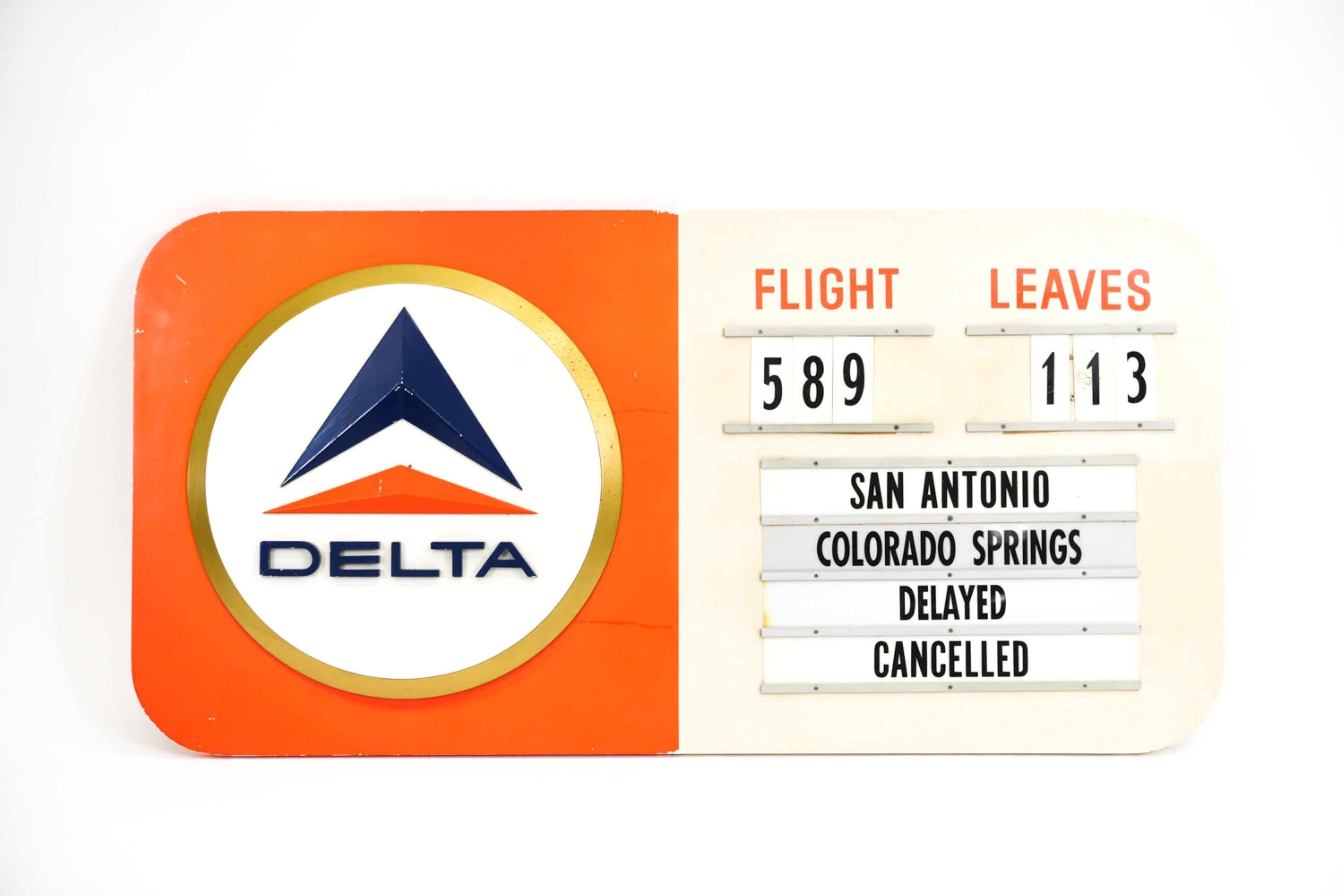 Delta Airlines Terminal Flight Board, C. 1960's 6