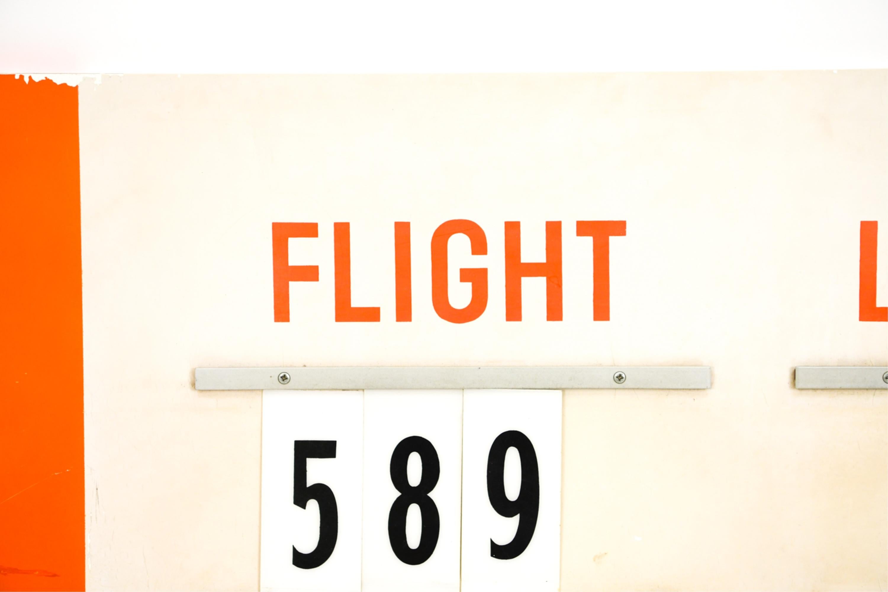 Delta Airlines Terminal Flight Board, C. 1960's 1