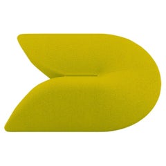 Fauteuil Delta moderne tapissé vert citron