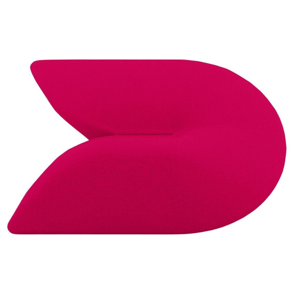 Delta Armchair - Modern Raspberry Red Upholstered Armchair For Sale