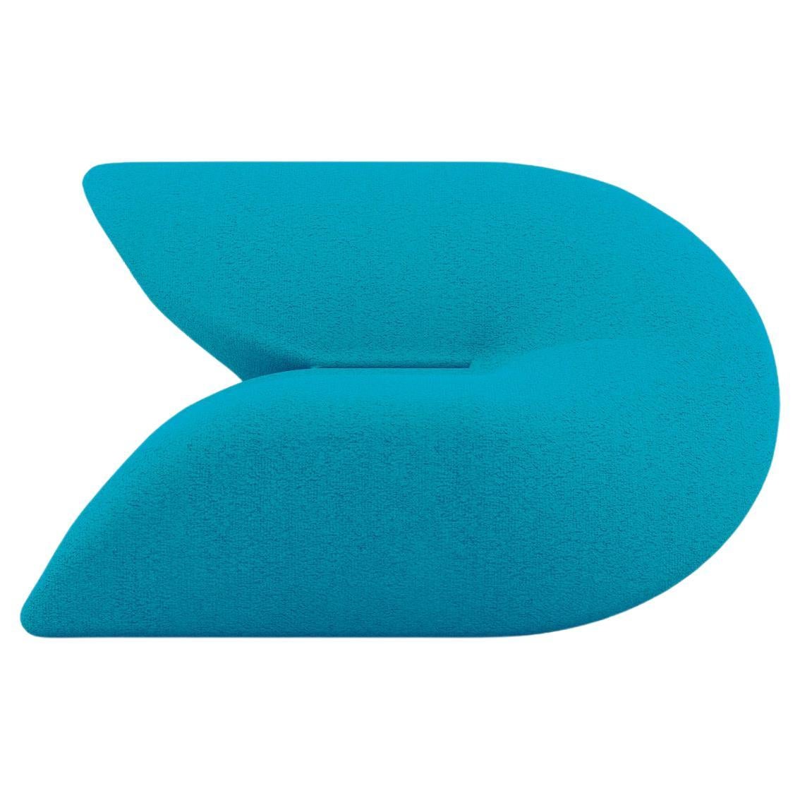 Delta Armchair - Modern Sky Blue Upholstered Armchair For Sale