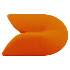 Delta Armchair - Modern Tangerine Orange Upholstered Armchair