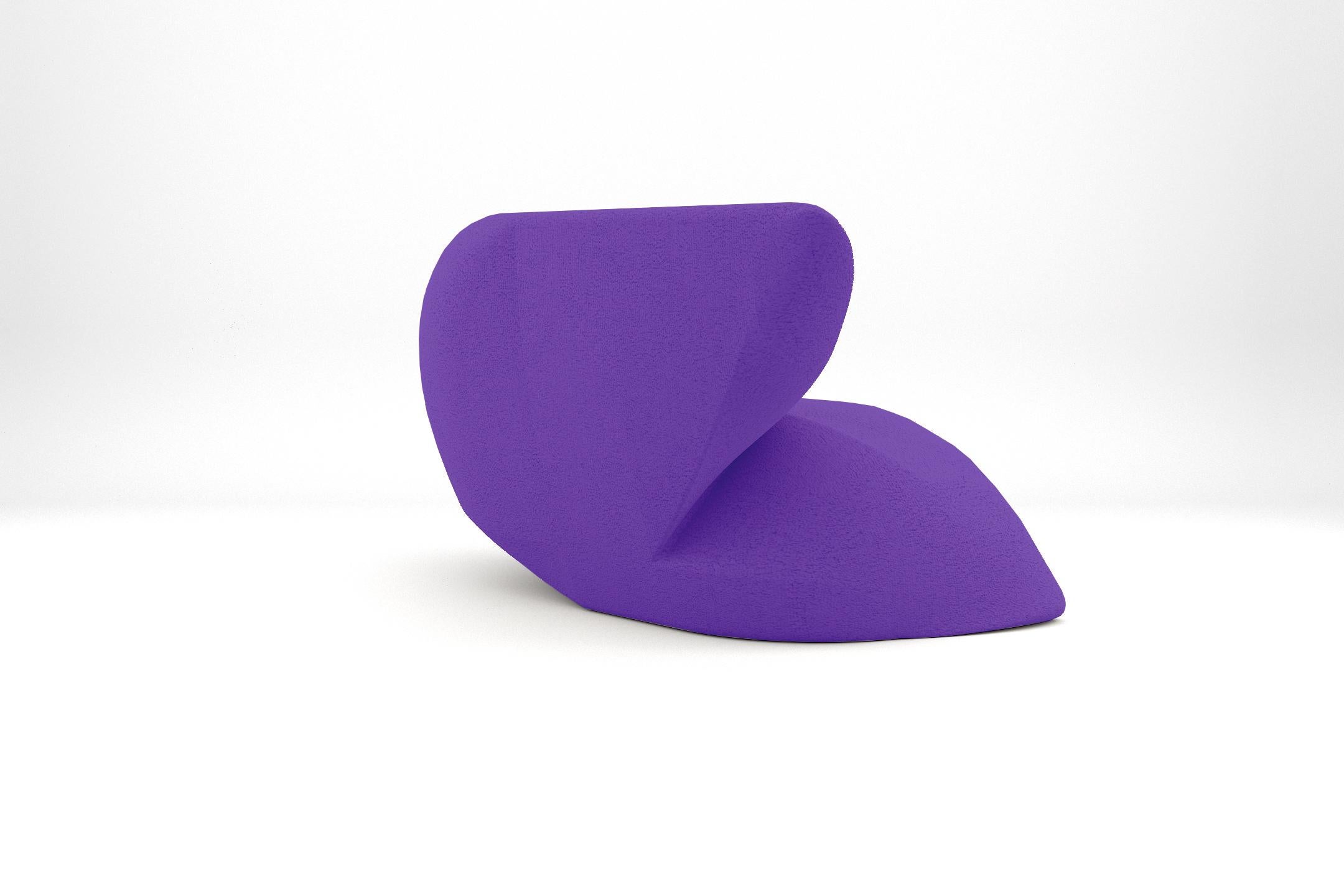 European Delta Armchair - Modern Ultra Violet Upholstered Armchair For Sale