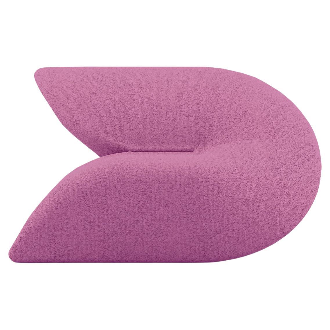 Delta Armchair - Modern Violet Upholstered Armchair For Sale