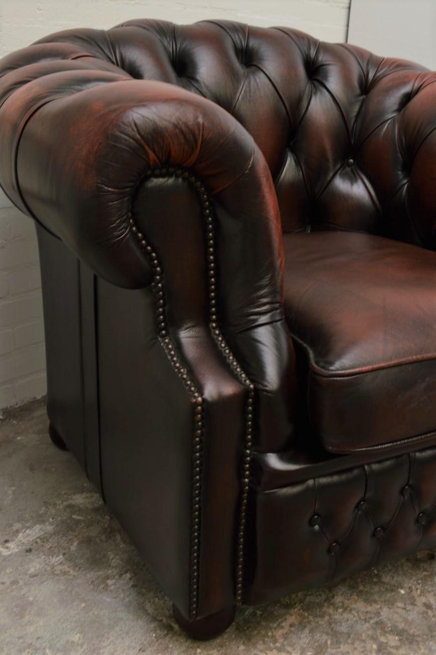 Metal Delta Chesterfield Lowback Chair Mayfair, 1992 For Sale