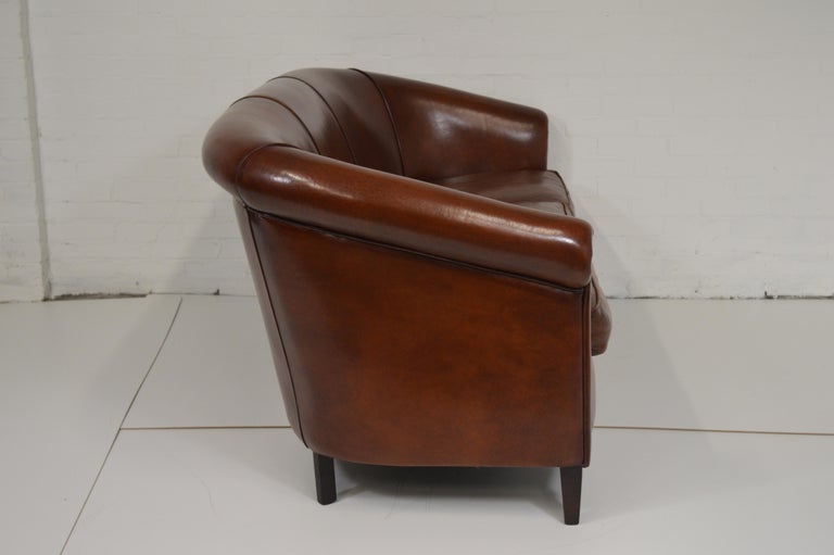 Delta Chesterfield Plain Chesterfield Couch in Sheep Hide For Sale at