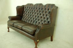Delta Chesterfield Queen Anne Playwing Regency Three-Seat