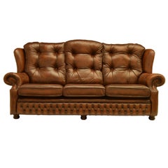 Delta Chesterfield Sandringham Settee in Vintage Autumn Tan Brown