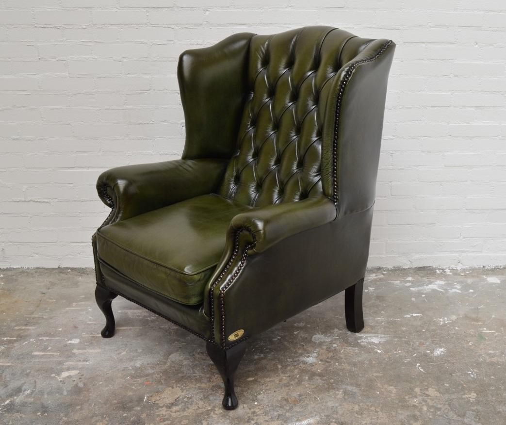 English Delta Chesterfield Wing Chair