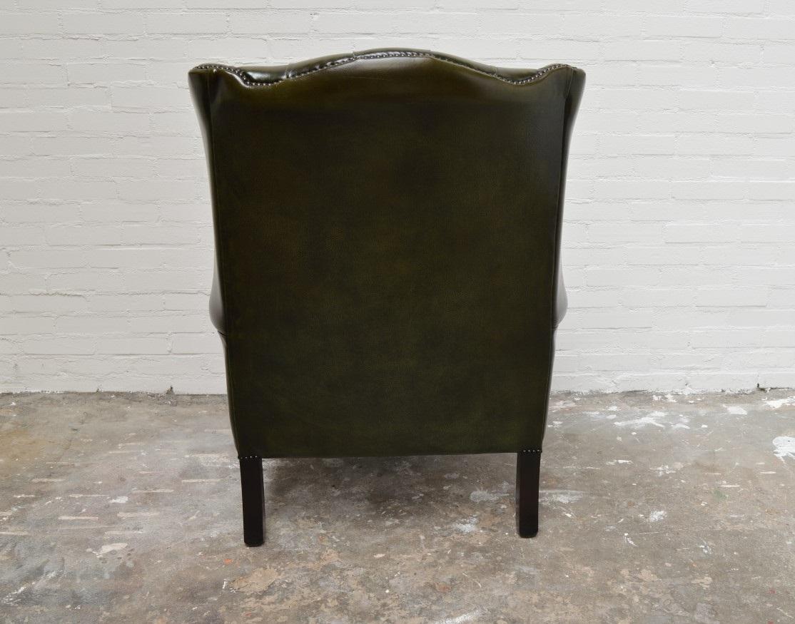 Late 20th Century Delta Chesterfield Wing Chair