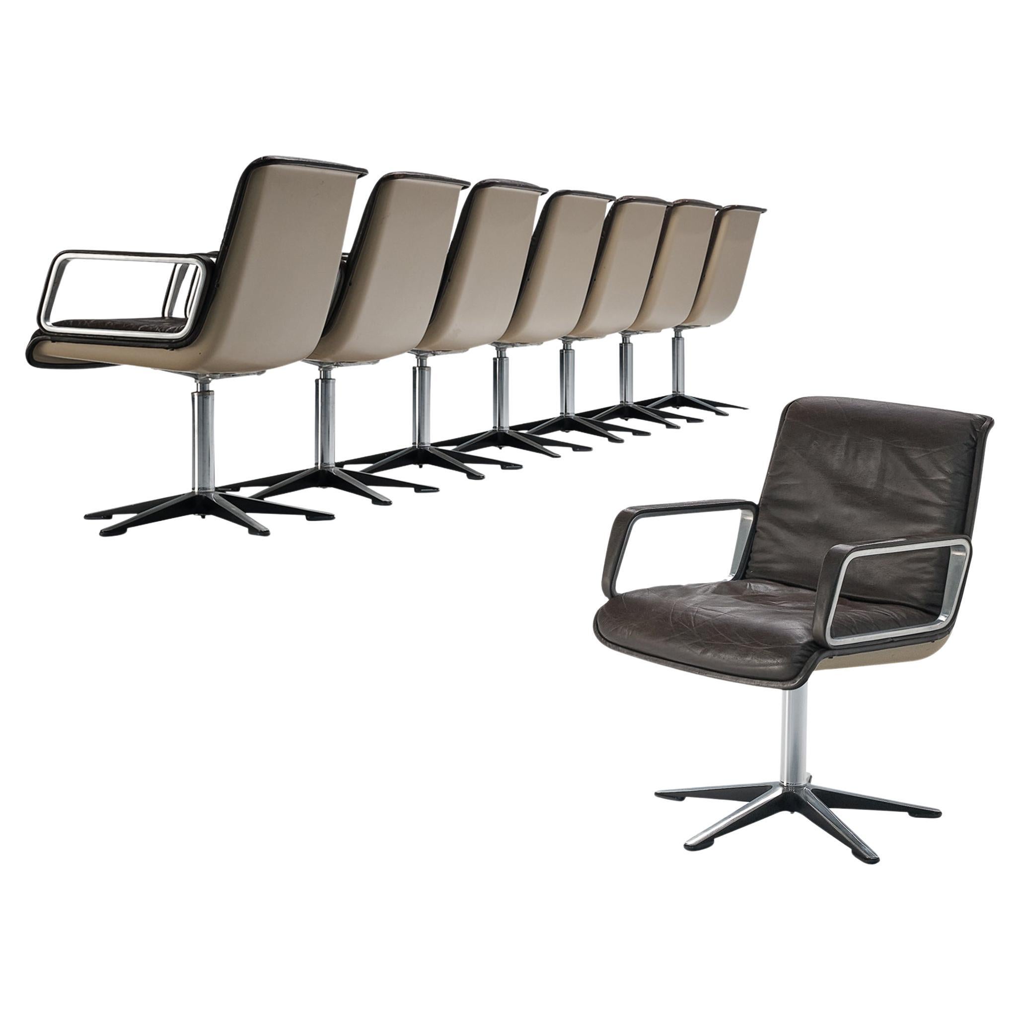 Delta Design for Wilkhahn Set of Eight Office Chairs
