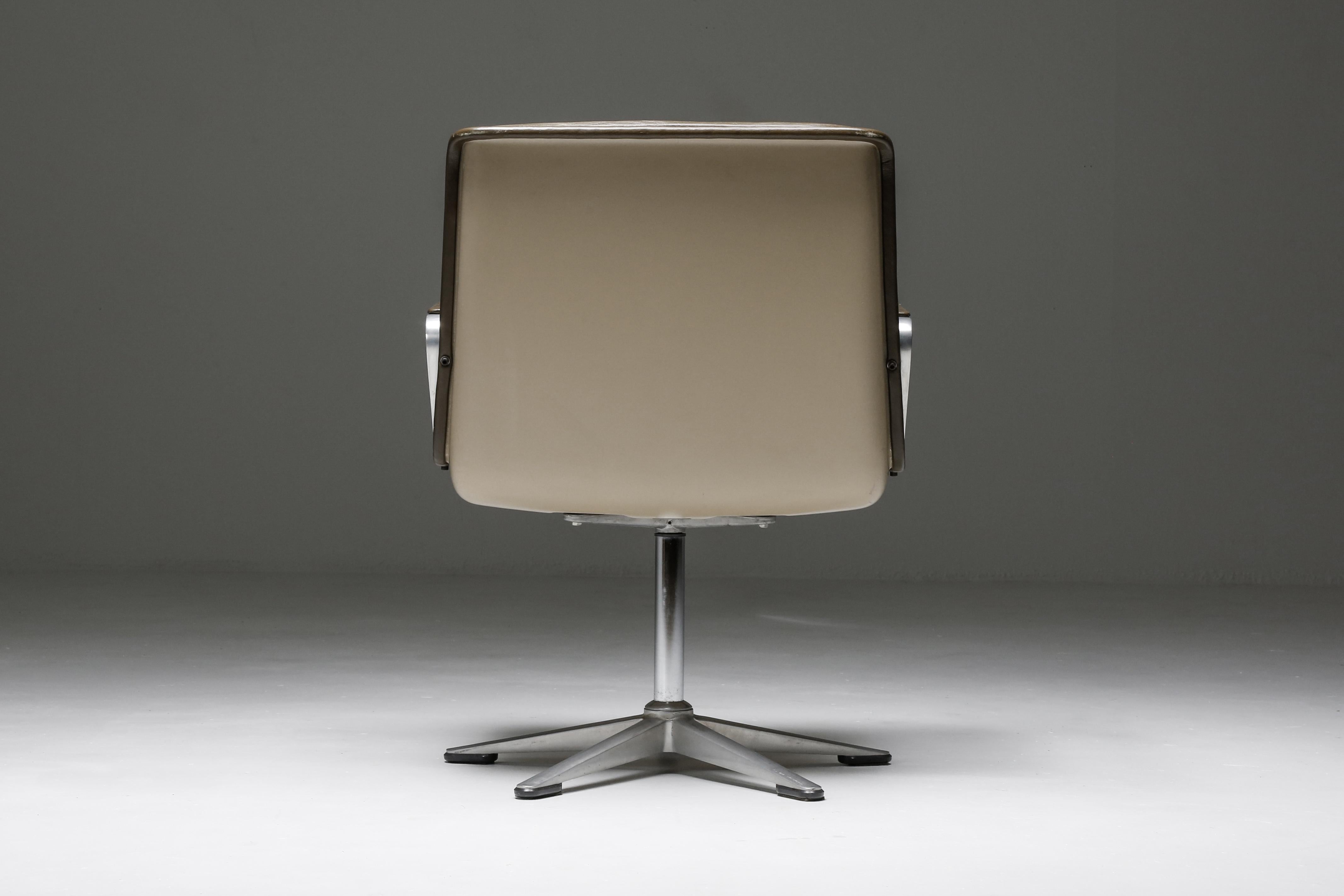 Delta Design Program 2000 Office Armchairs in Padded Leather for Wilkhahn For Sale 4