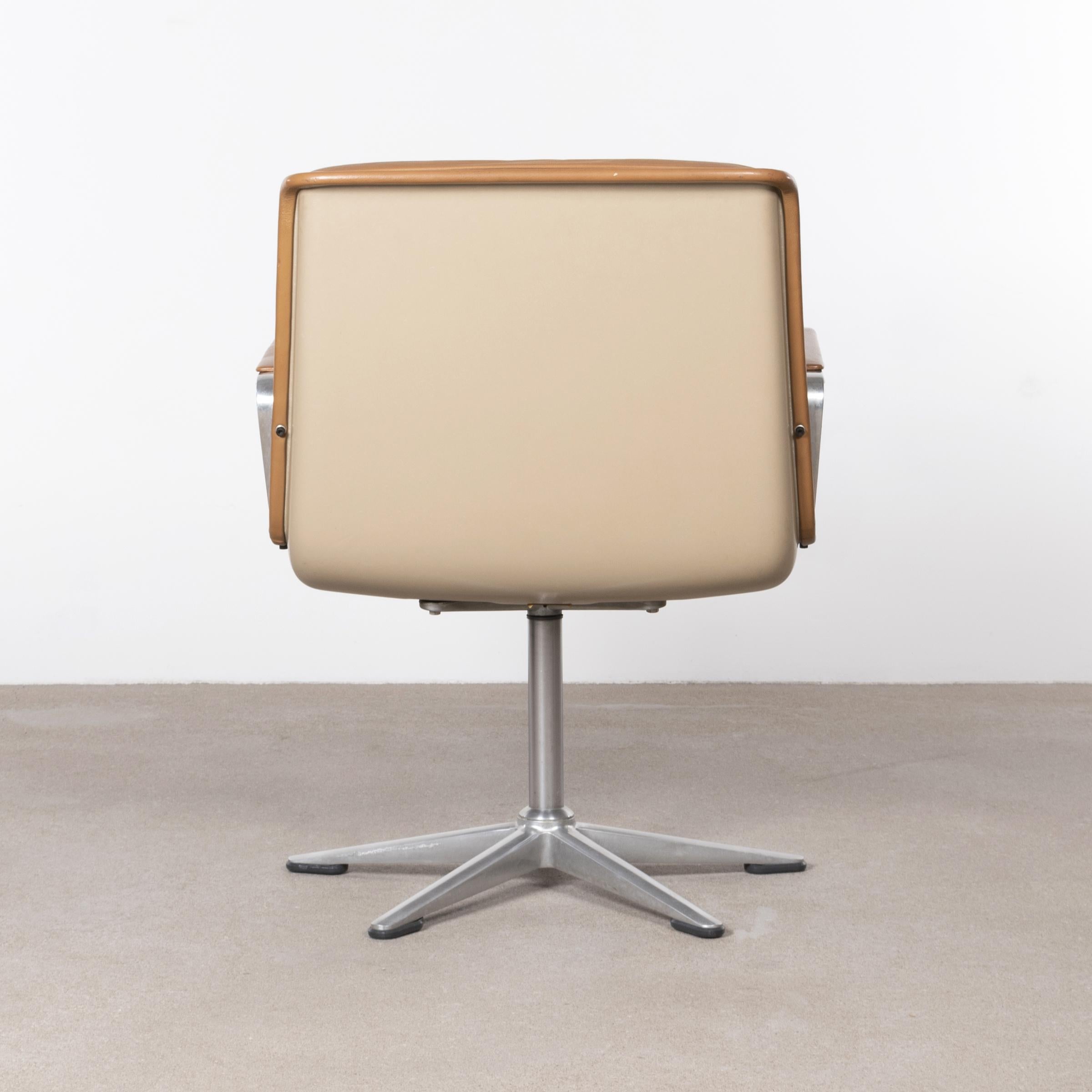 German Delta Design Program 2000 Set Chairs in Padded Leather for Wilkhahn