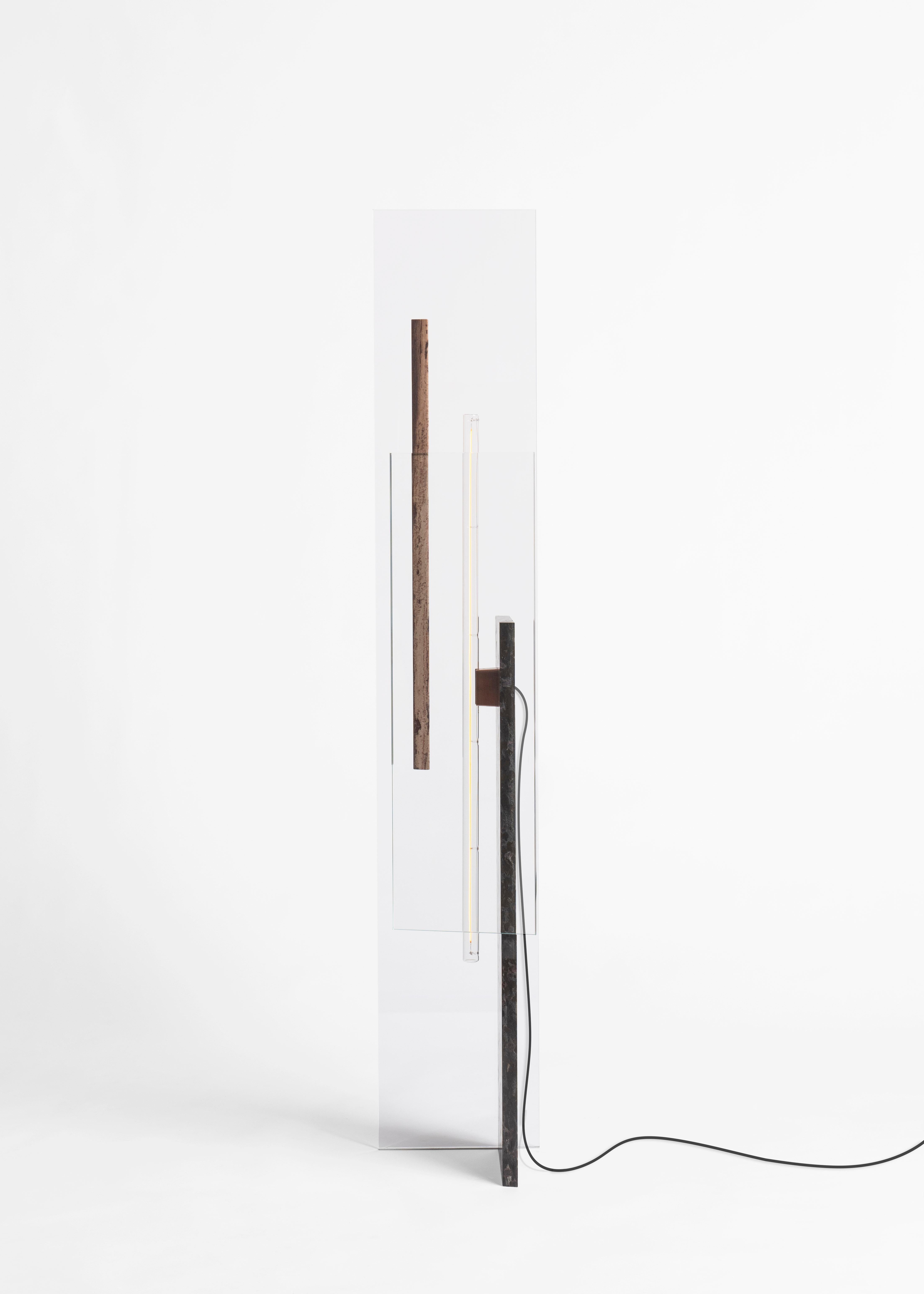 French Delta L Floor Lamp by Frederic Saulou For Sale