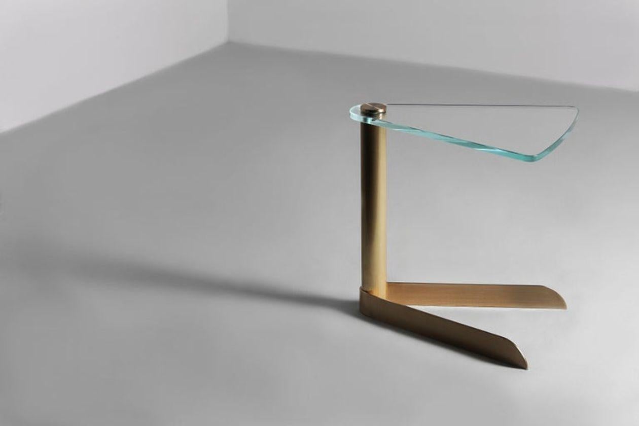 A triangular-shaped golden element in polished brass.
By Georges Amatoury Studio, 2010.