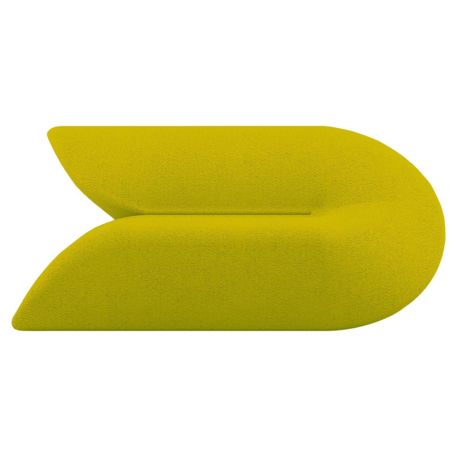 Delta Sofa - Modern Lime Green Upholstered Two Seat Sofa For Sale