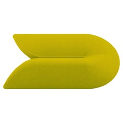 Canapé Delta moderne vert citron tapissé à deux places