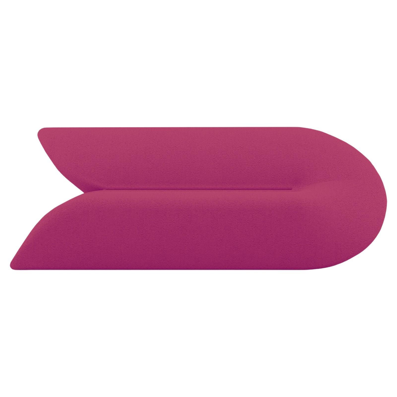 Delta Sofa - Modern Purple Upholstered Three Seat Sofa For Sale