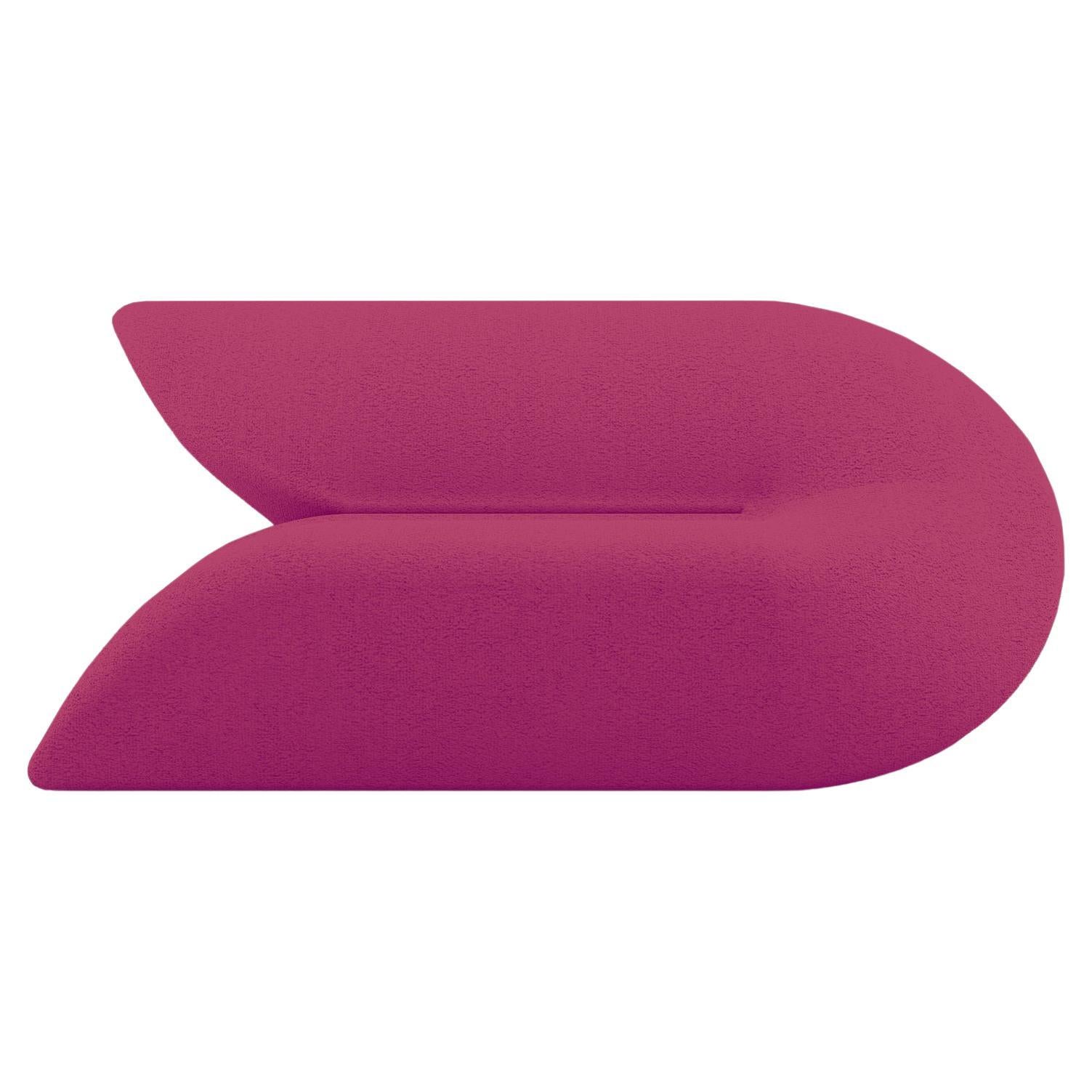 Delta Sofa - Modern Purple Upholstered Two Seat Sofa For Sale