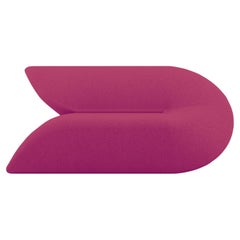 Delta Sofa - Modernes lila gepolstertes zweisitziges Sofa mit zwei Sitzen