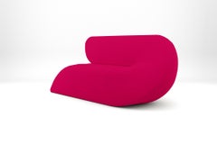 Delta Sofa - Modern Handcrafted Raspberry Red Upholstered Two Seat Sofa