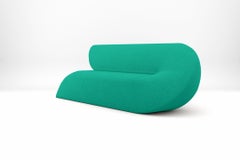 Delta Sofa - Modern Handcrafted Turquoise Upholstered Three Seat Sofa