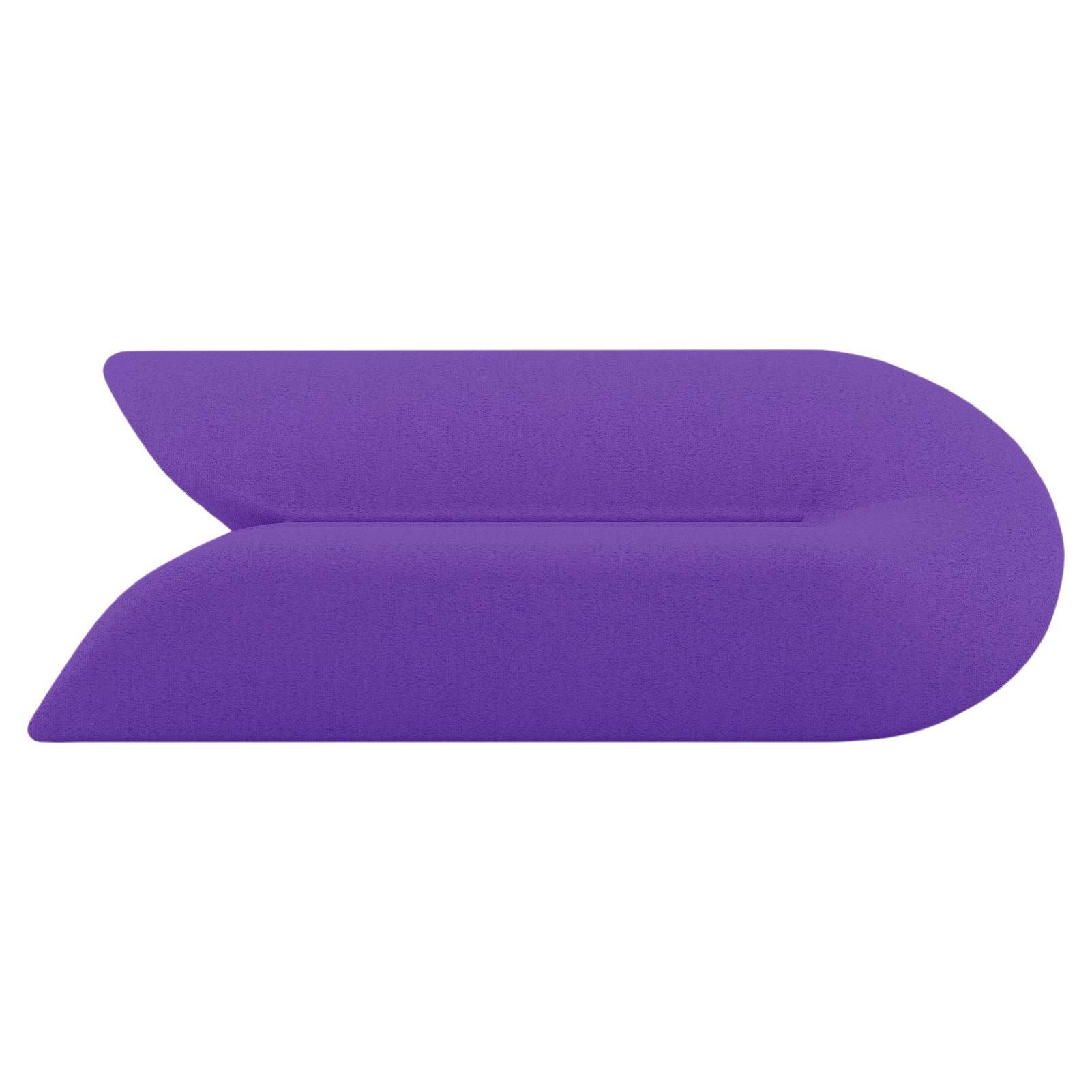 Delta Sofa - Modern Ultra Violet Upholstered Three Seat Sofa For Sale