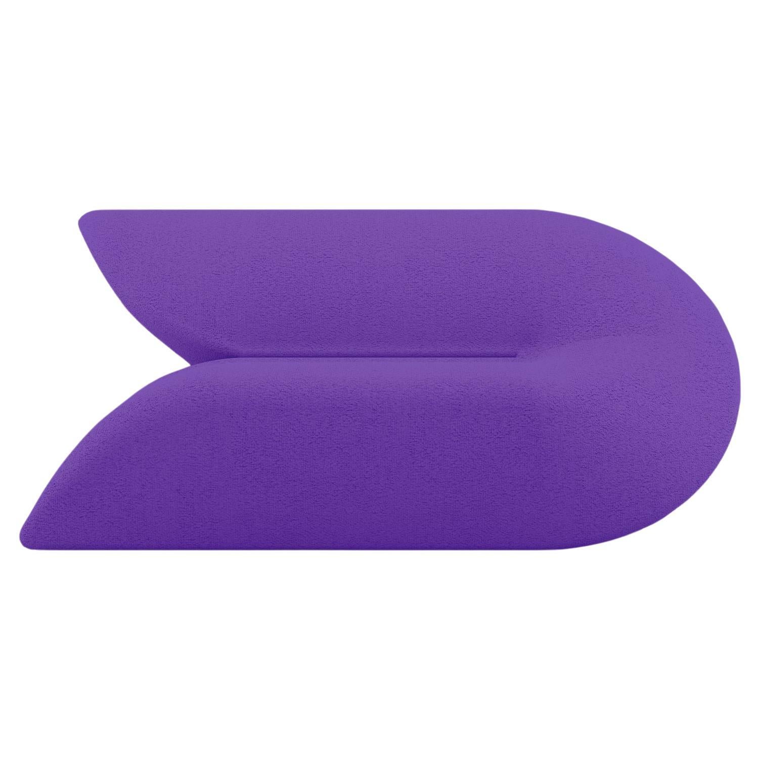 Delta Sofa - Modern Ultra Violet Upholstered Two Seat Sofa For Sale