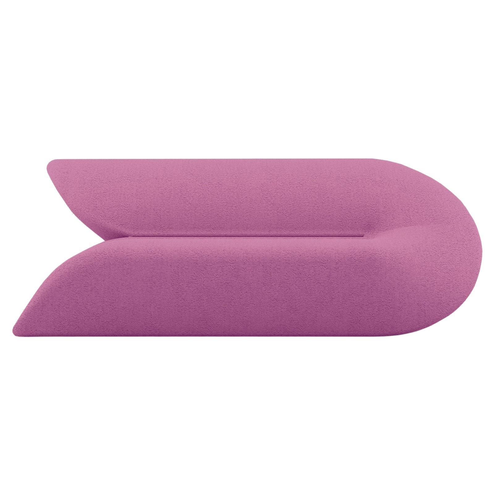 Delta Sofa - Modern Violet Upholstered Three Seat Sofa For Sale