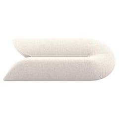 Delta Sofa – modernes weißes gepolstertes, gepolstertes Dreisitzer-Sofa