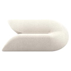 Delta Sofa - Modernes weißes gepolstertes Zweisitzer-Sofa