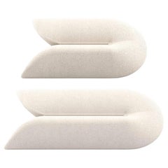 Delta 2 and 3 Seat Sofas - Modern Handcrafted Sofas Upholstered in White Fabric