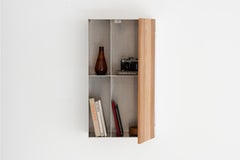 Delta Wall Cabinet in Aluminium, Oak by Atelier Jones