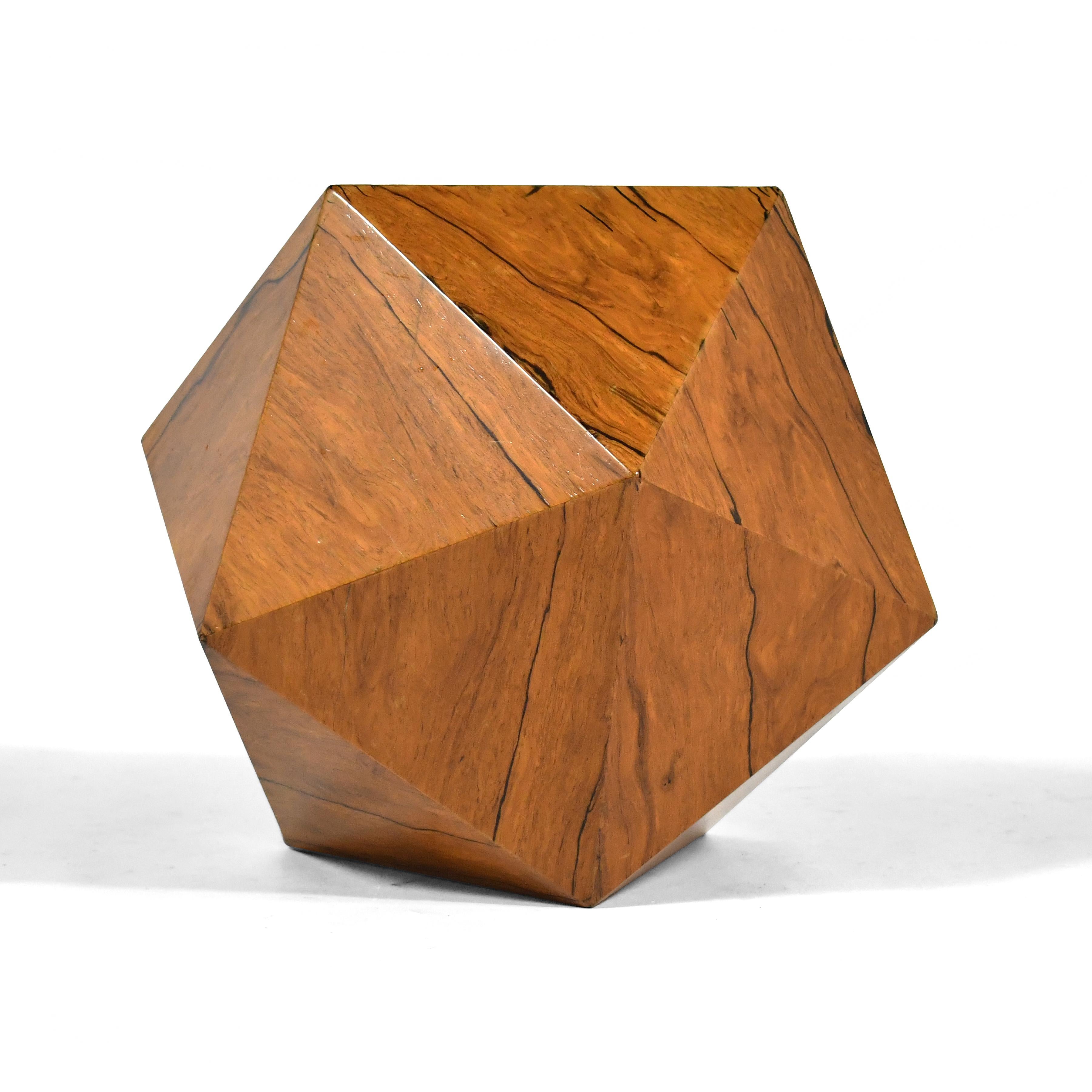 Deltahedron Rosewood Side Table In Good Condition For Sale In Highland, IN