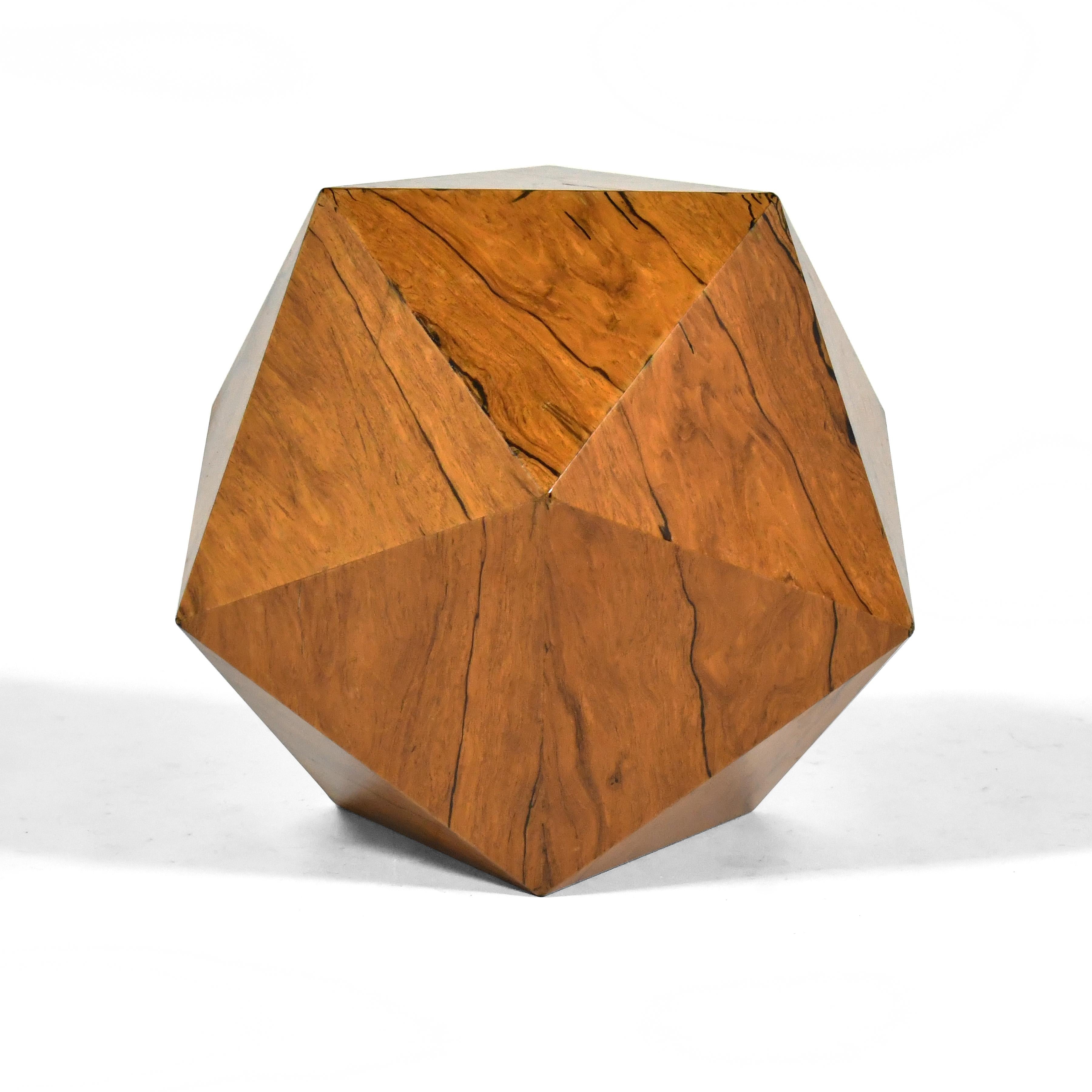 Late 20th Century Deltahedron Rosewood Side Table For Sale