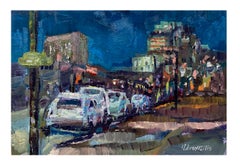 "31st and Larimer Nocturne" (2023) by Delton Demarest, Original Oil Painting