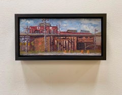 Burnham Yards, Pittura a olio su tavola, Paesaggio, Incorniciato, Denver, Colorado