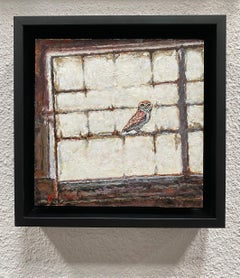 "Burrowing Owl Wyoming" - Original Mixed Media Painting