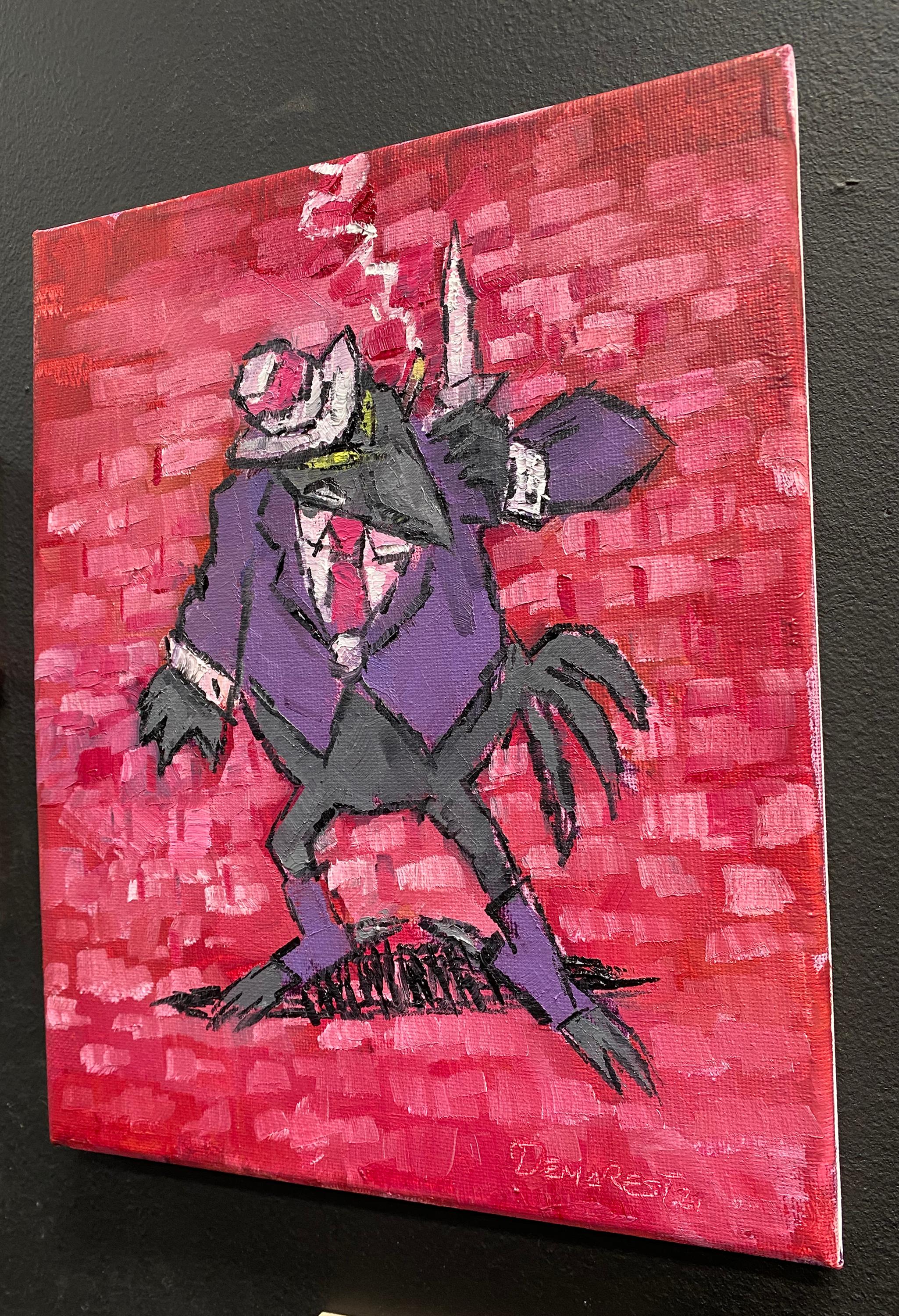 „Duke the Crow“ (2024) von Delton Demarest, Original-Ölgemälde im Angebot 1