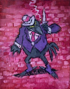 "Duke el cuervo" (2024) de Delton Demarest, Pintura al óleo original