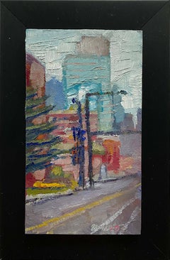Ferril Lake City Park, Oil Painting, Waterfront Framed Landscape