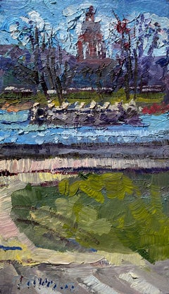 "Ferril Lake City Park" (2025), Original Impressionist Landscape Oil Painting