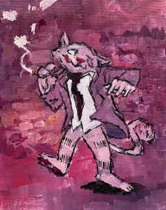 "Fritz the Cat Fix Full Size" (2024) by Delton Demarest, Original Oil Painting