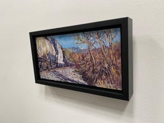 Granby Fall Colors Hoppers, Mountain Railroad Landscape, Colorado Oil Painting