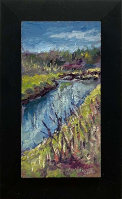 "Highline Canal 2" (2025), Original Impressionist Western Landscape Oil Painting