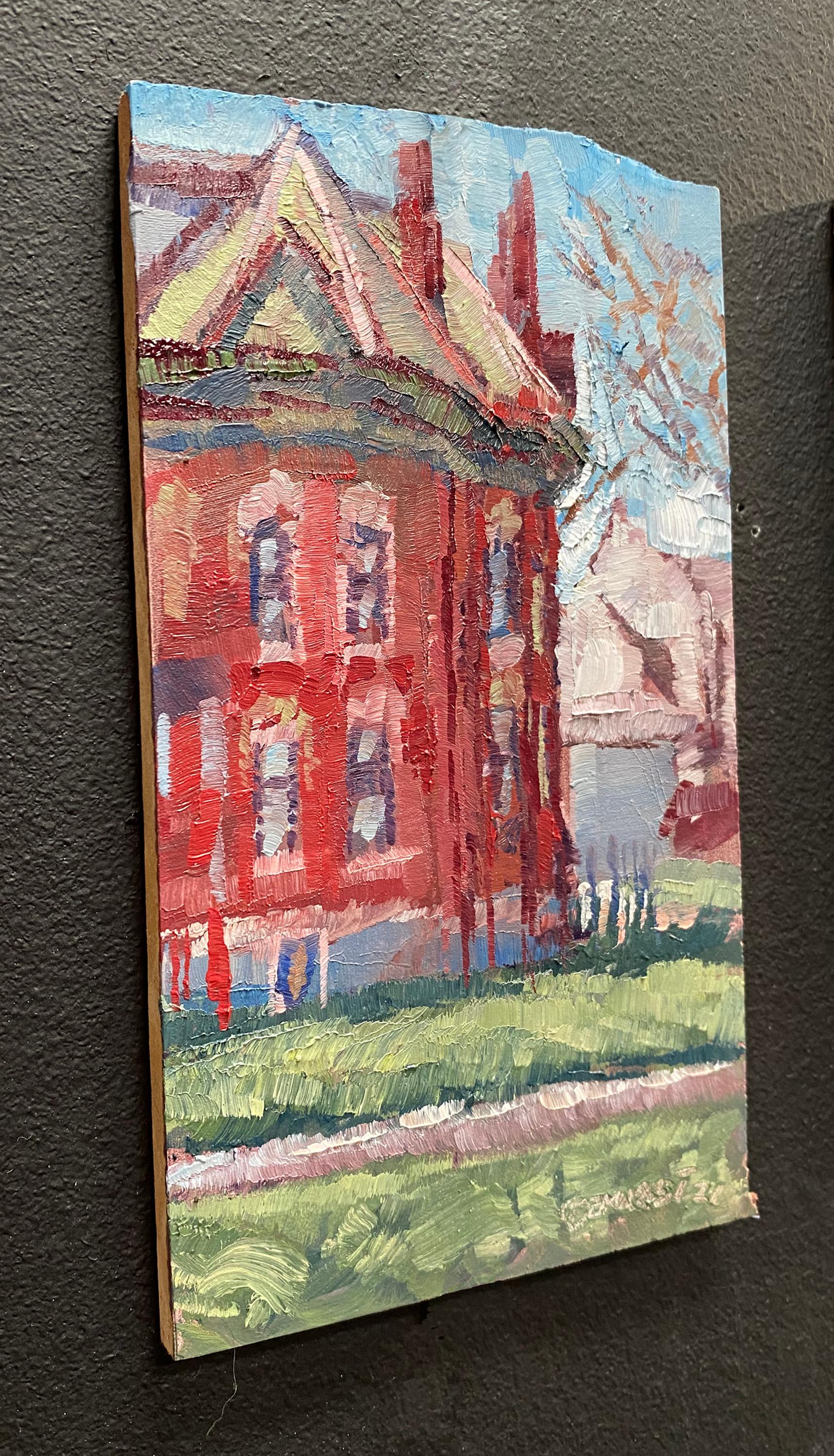 „Historic Gebhard Mansion“ (2024) von Delton Demarest, Original-Ölgemälde im Angebot 2
