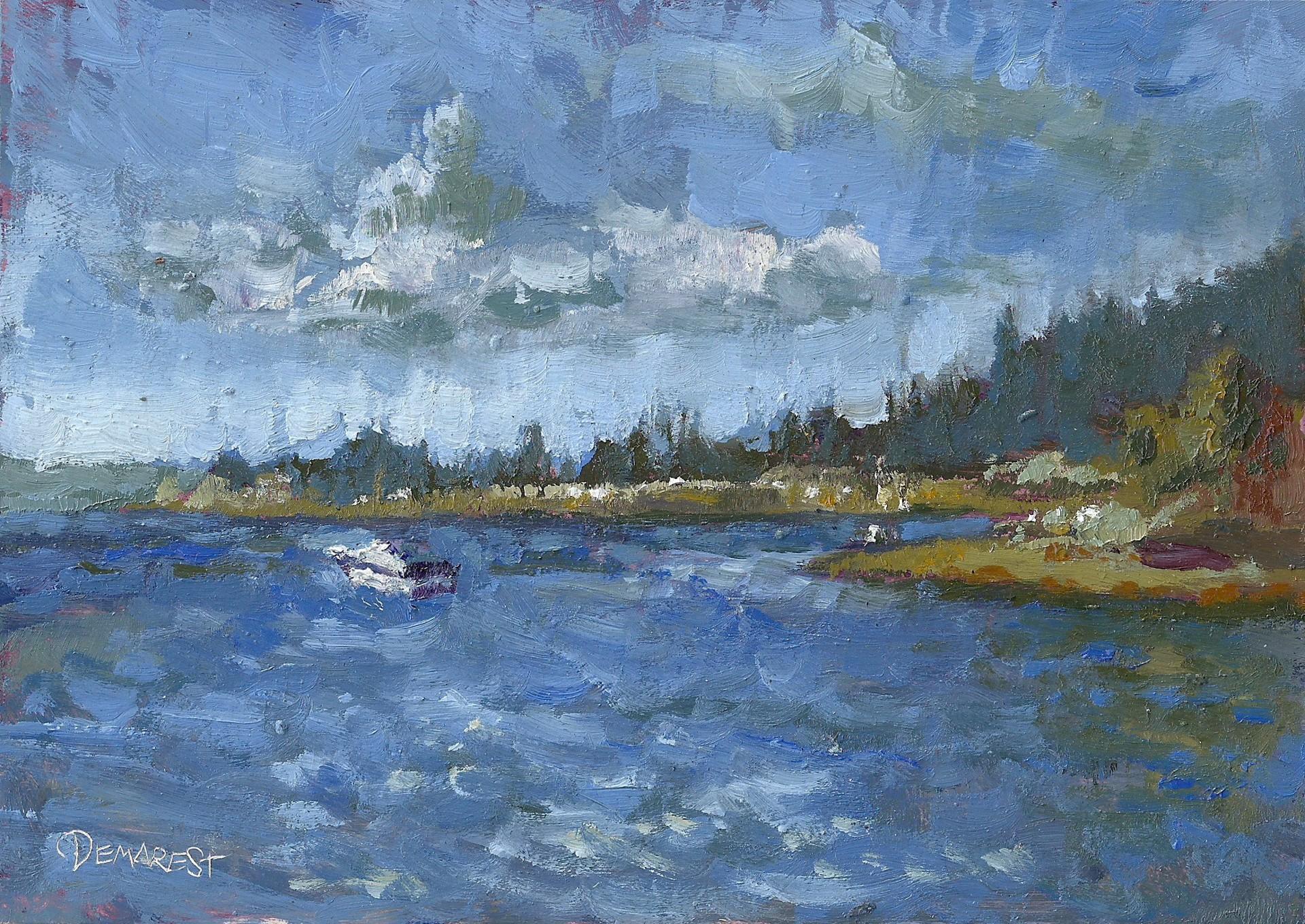 Delton Demarest Landscape Painting - Lowman Beach Dingy
