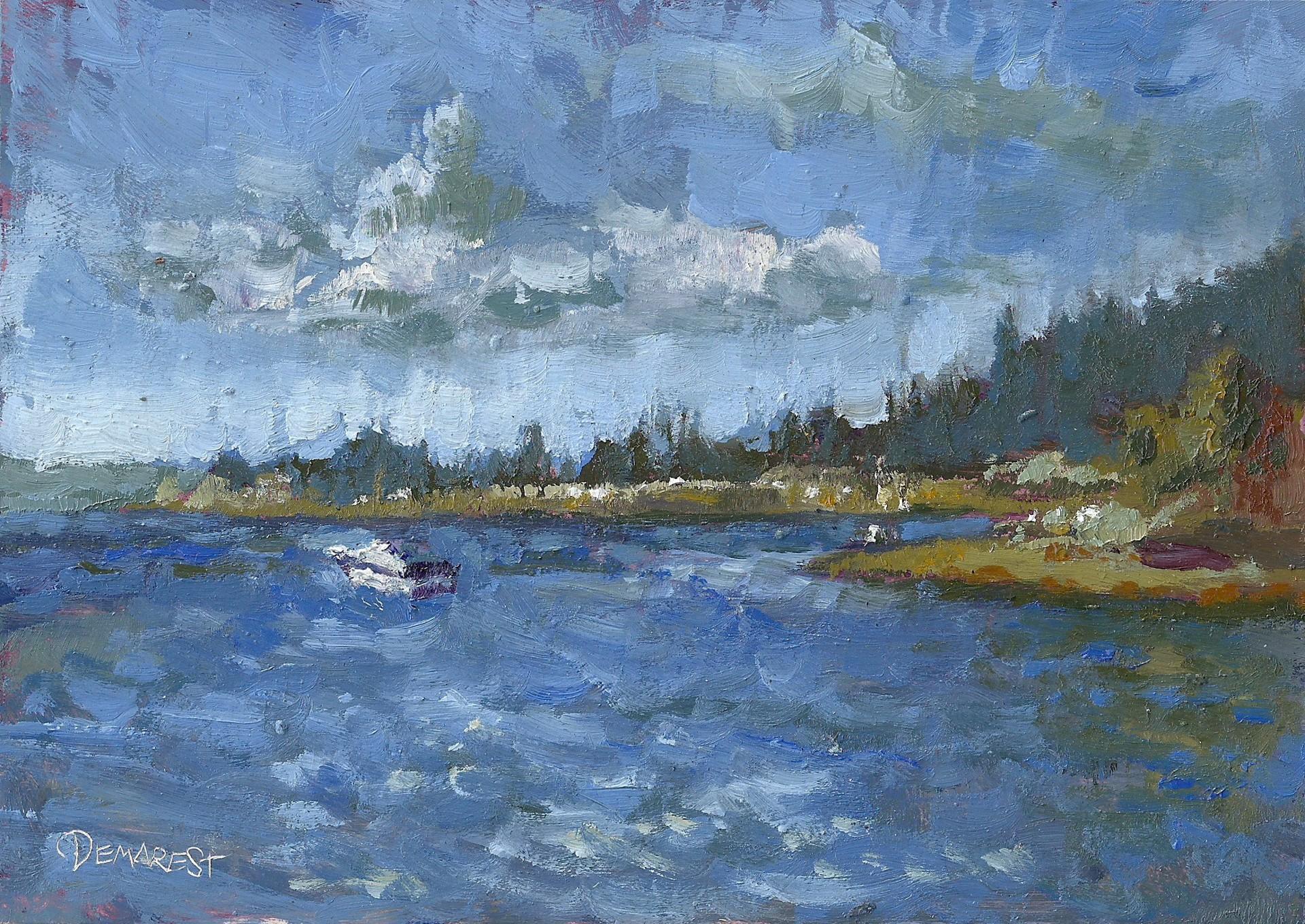 Landscape Painting Delton Demarest - Dingy de Lowman Beach